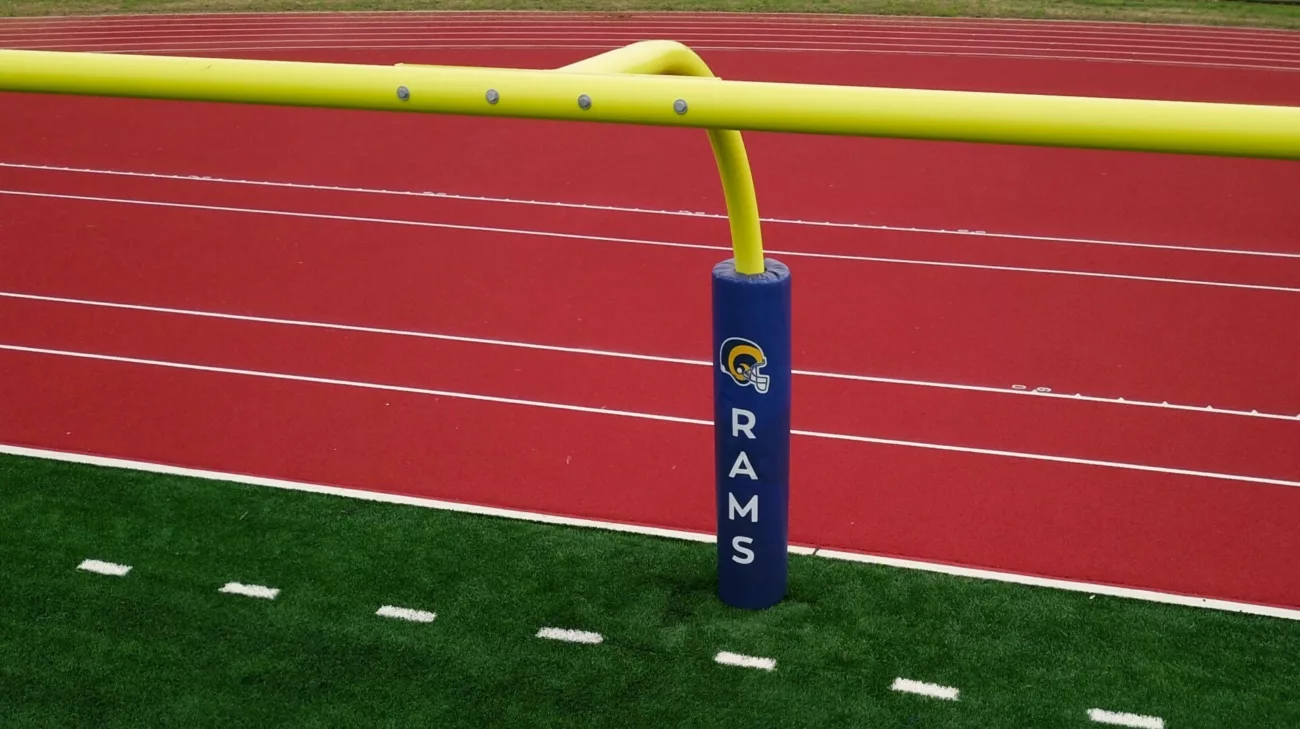 football goal post padding navy blue