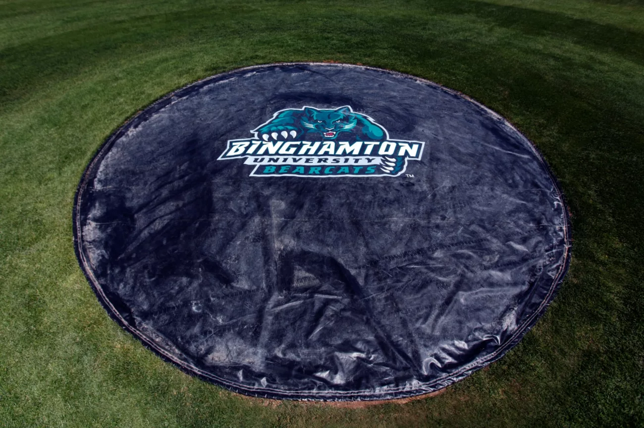 Small area baseball field cover for pitchers mounds and bases