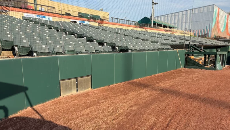 Backstop Padding Behind Home Plate at Prince George's Stadium