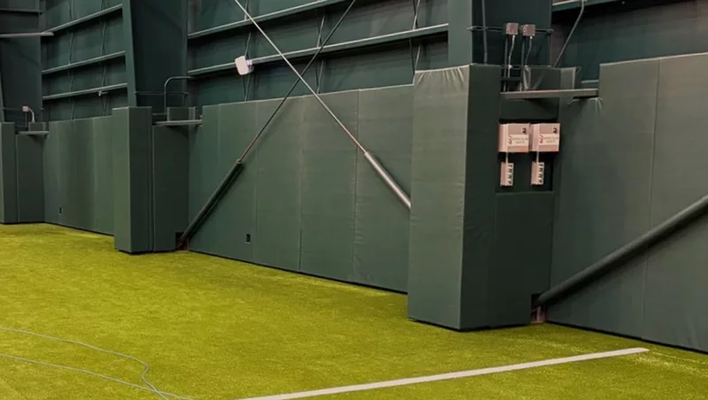 Indoor Practice Facility Wall Padding for the Chesapeake Baysox