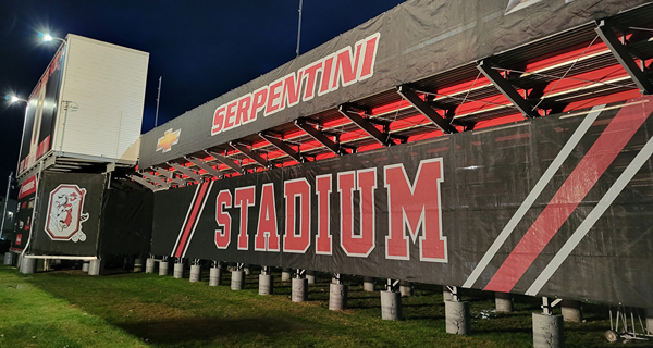 Bleacher Wrap Installed