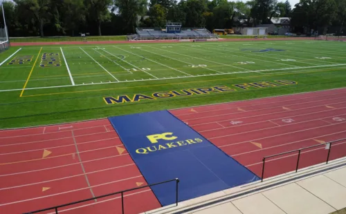 printed track cover at William Penn Charter