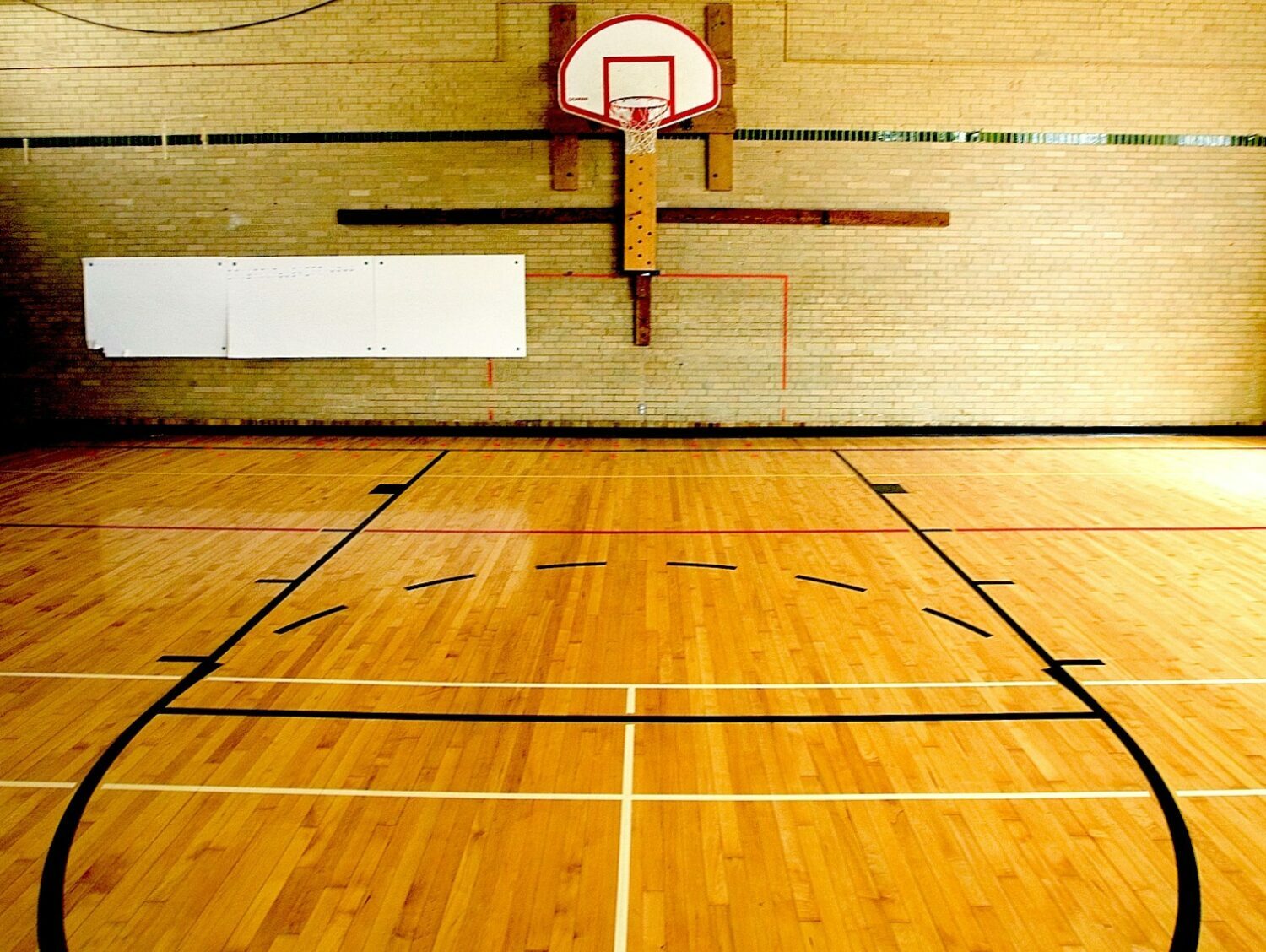 Premium Photo  Two players in the center of the basketball field on  outdoor court.